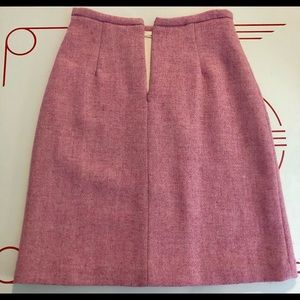 Pink Tweed Tocca Wool Pencil Skirt